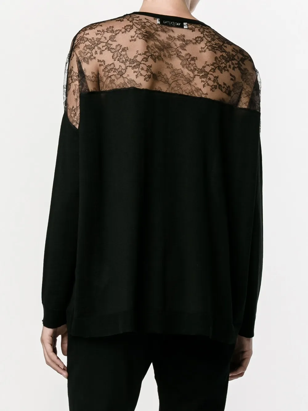 Valentino Lace Panel Jumper In Black