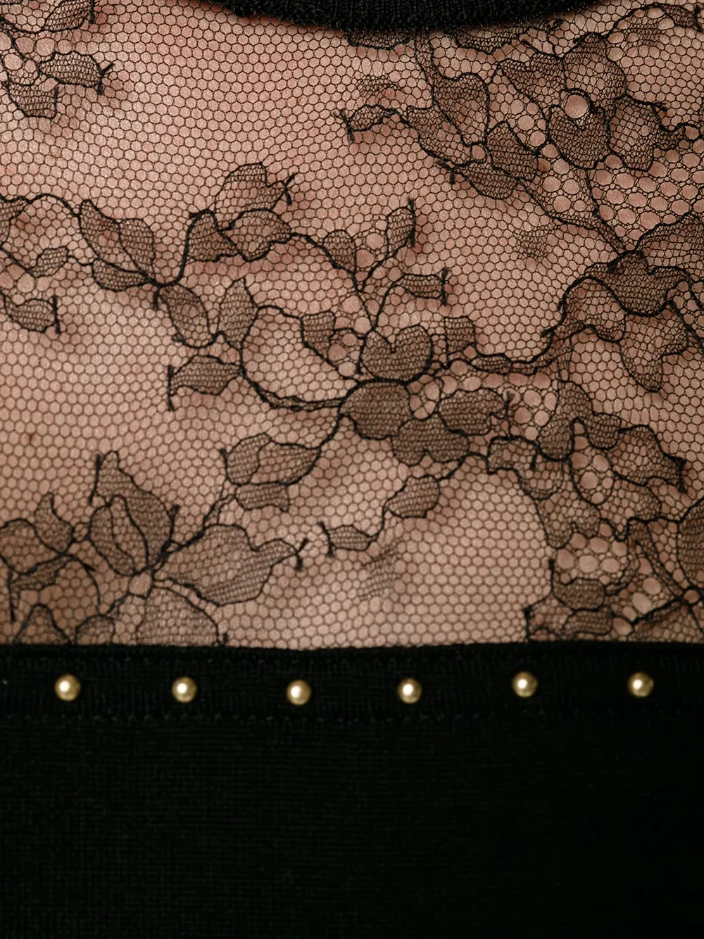 Valentino Lace Panel Jumper In Black