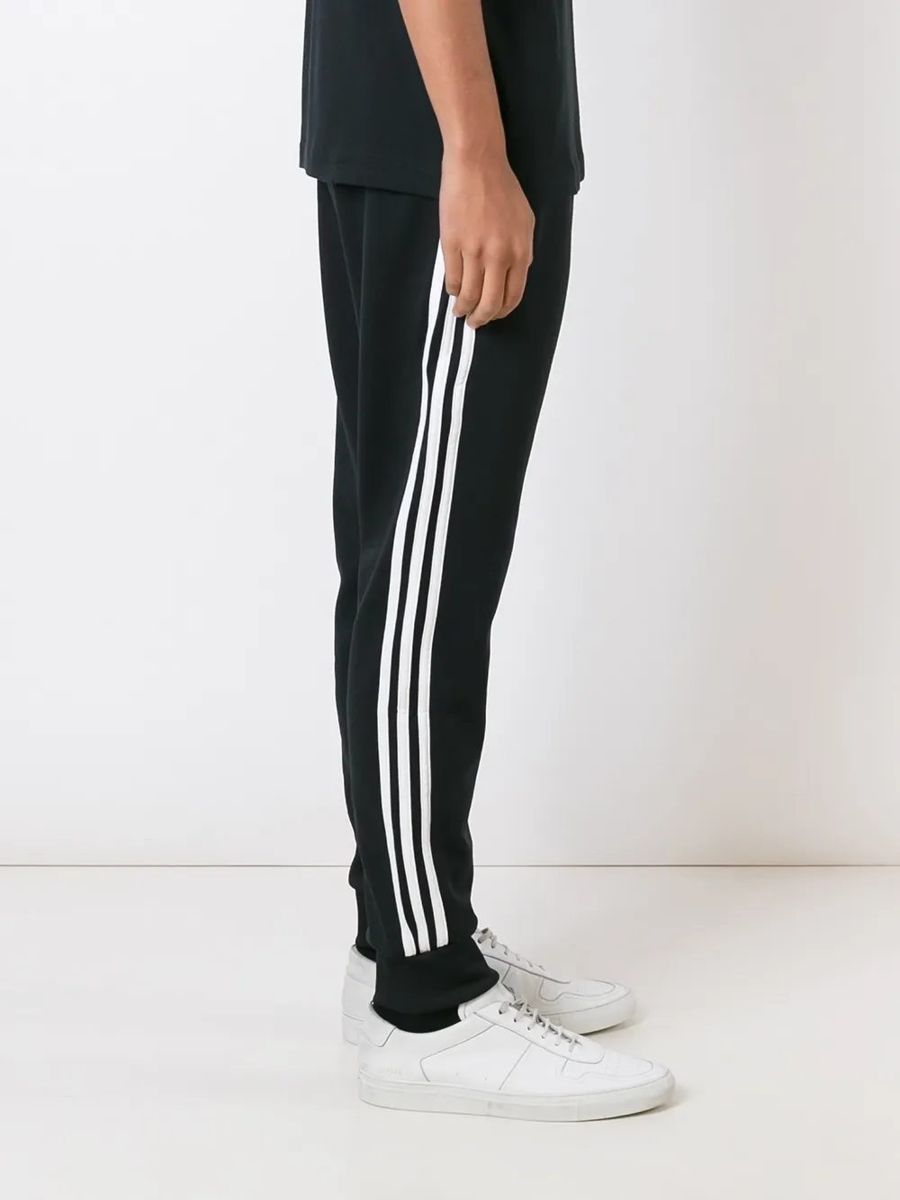 adidas 'Superstar' cuffed trackpants Zwart