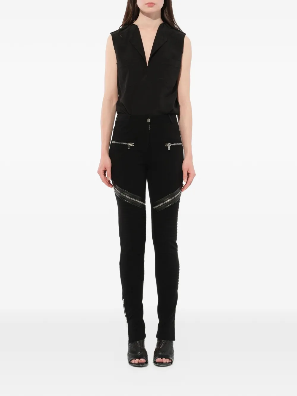  Givenchy Hose Mit Reißverschlüssen   Schwarz 