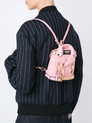 moschino biker backpack