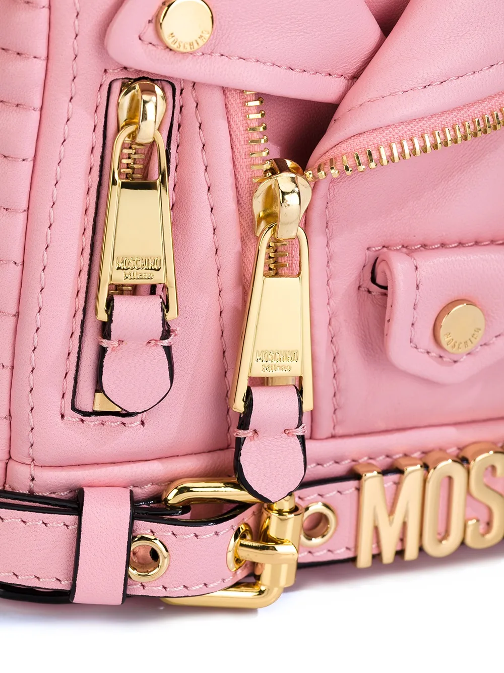 moschino biker backpack