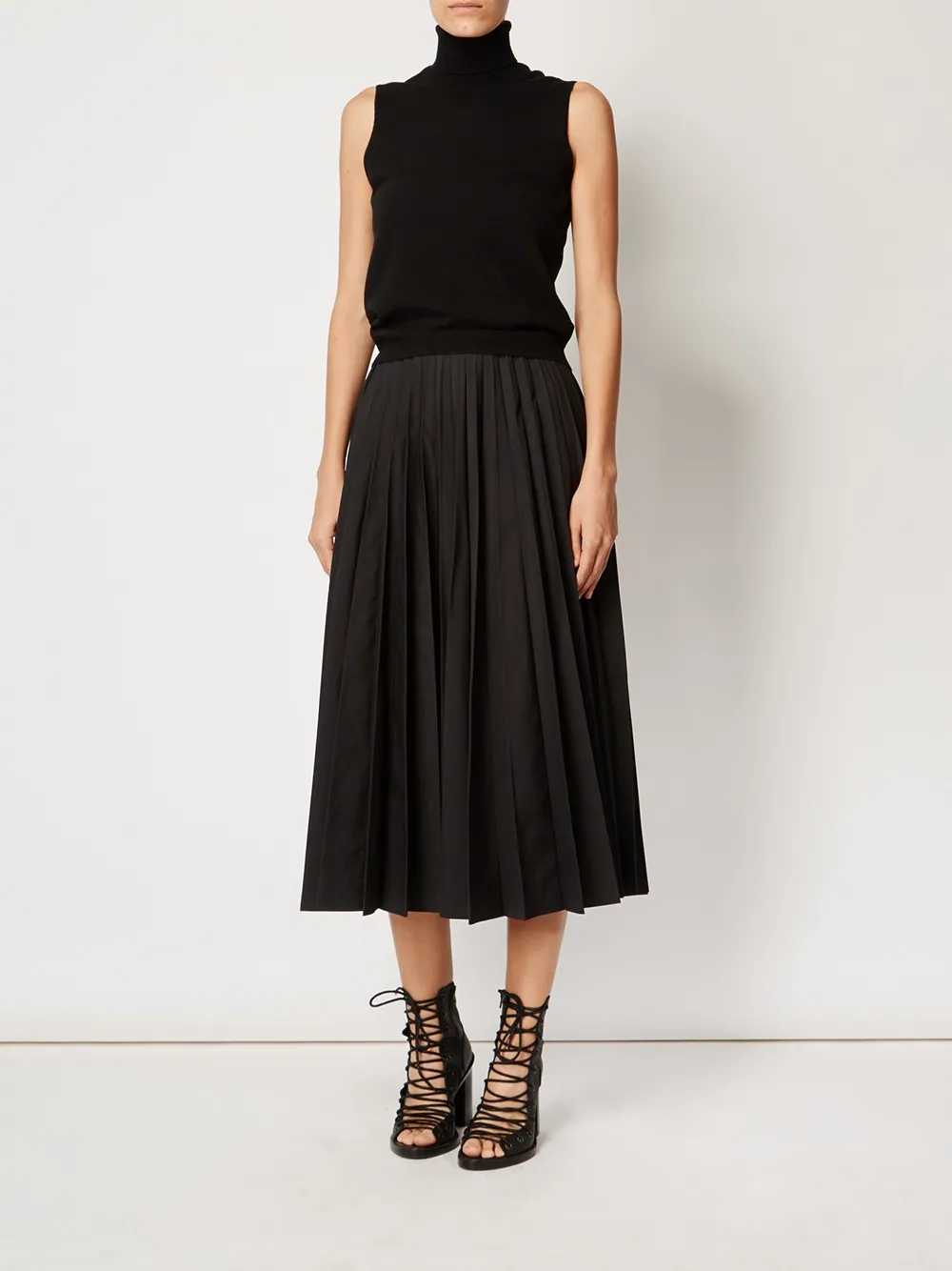 Junya Watanabe pleated skirt Zwart