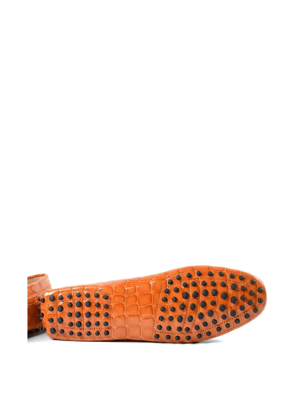 Tod's corcodile effect loafers Oranje