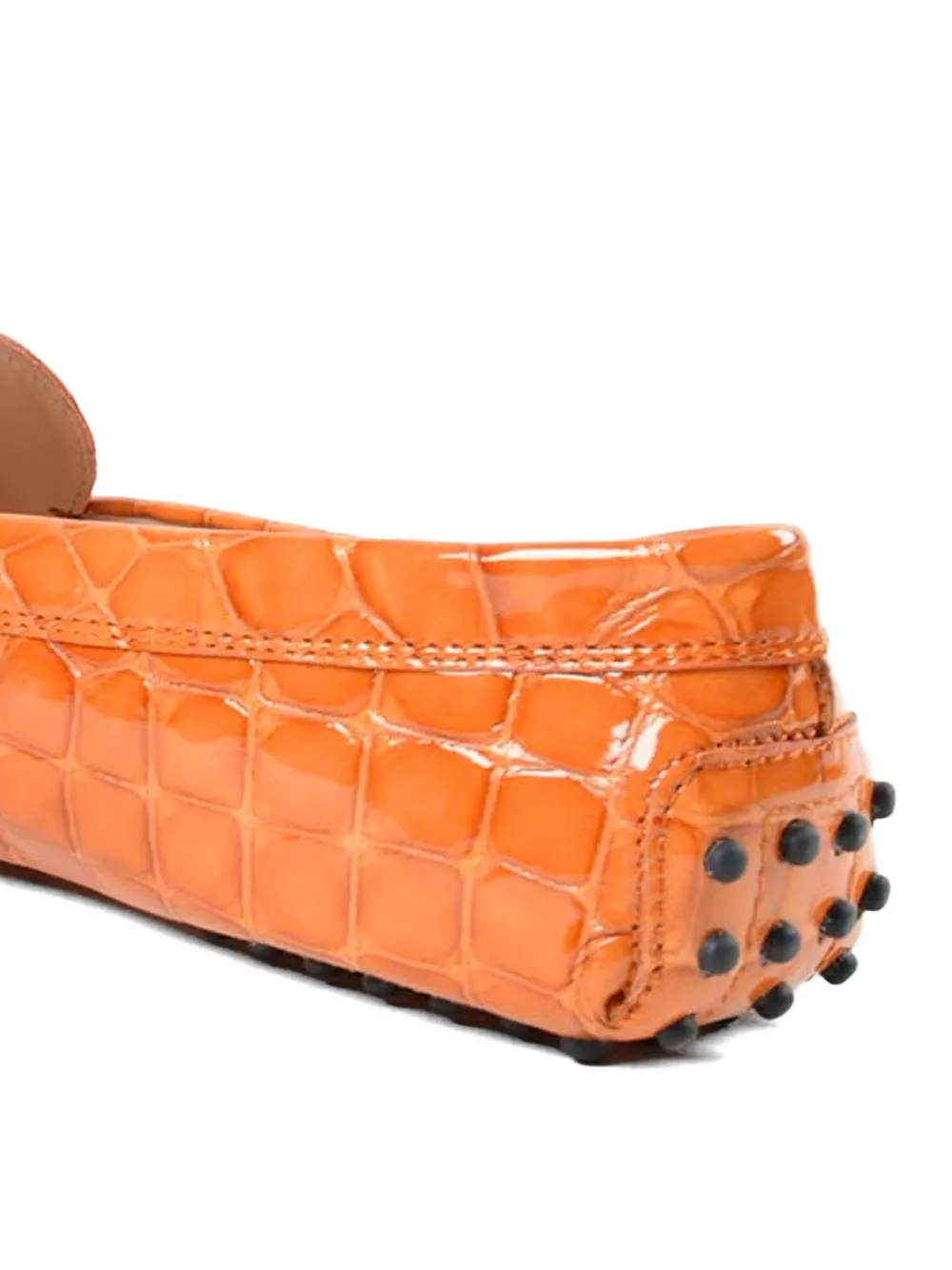 Tod's corcodile effect loafers Oranje