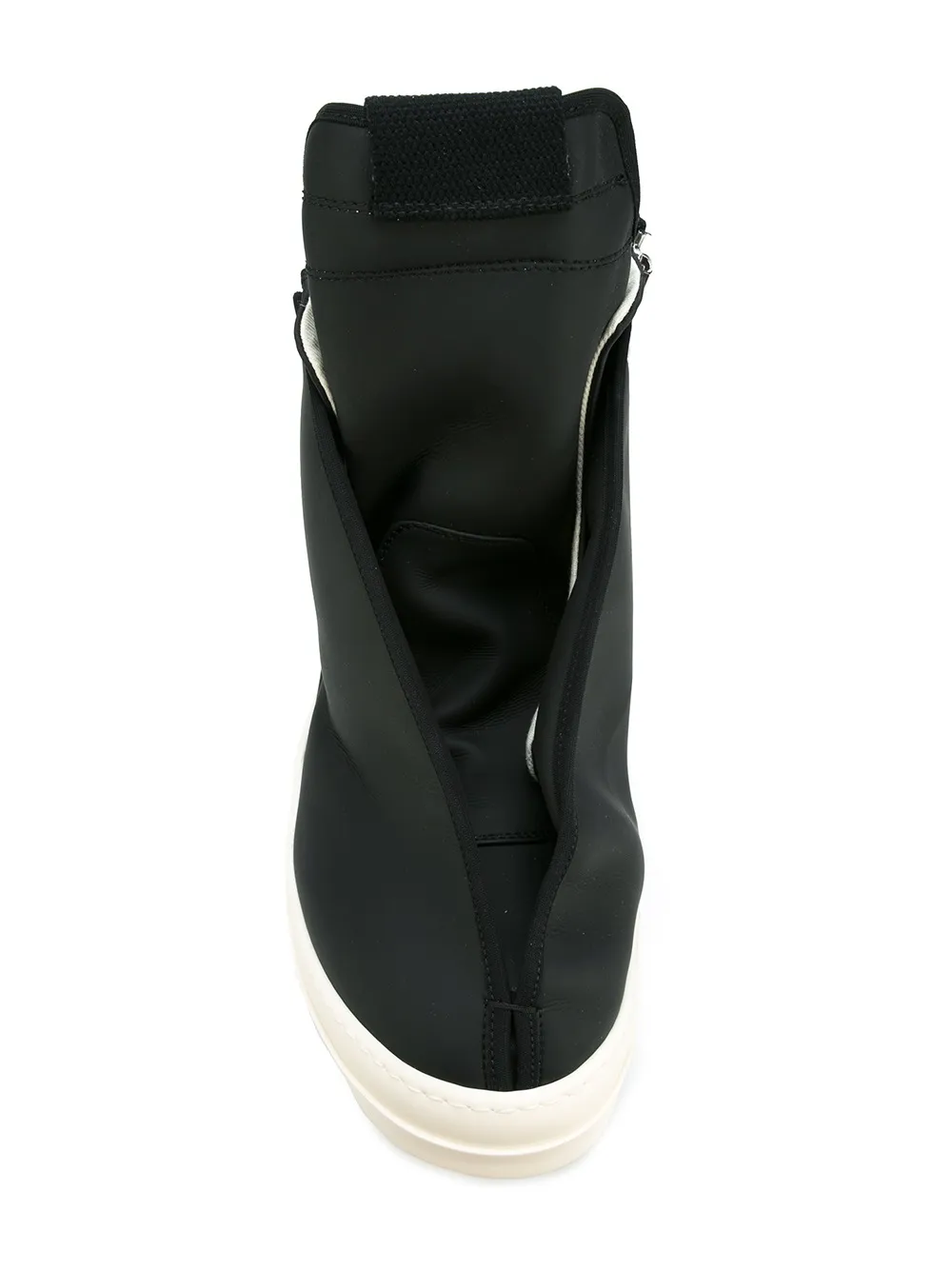 Rick Owens DRKSHDW long tongue slip-on hi-tops Zwart