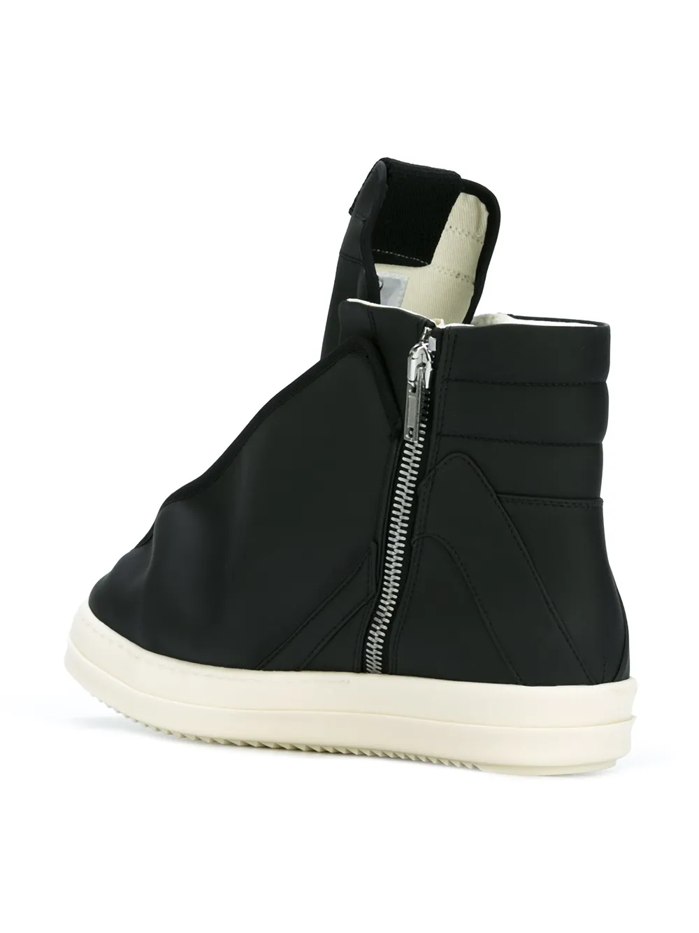 Rick Owens DRKSHDW long tongue slip-on hi-tops Zwart