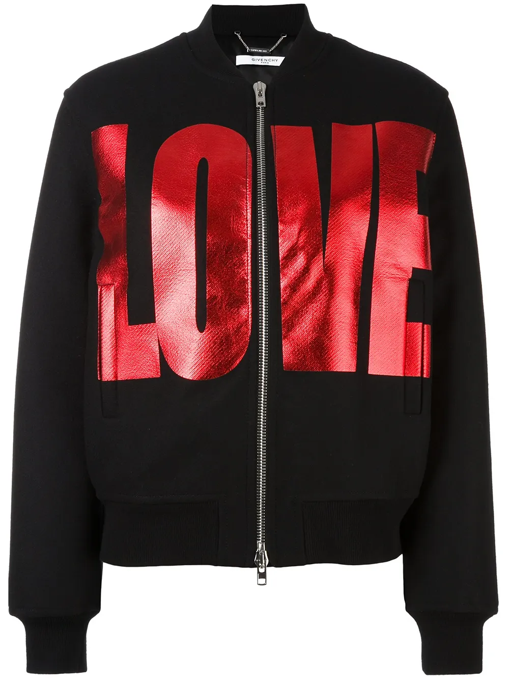 Givenchy love print bomber jacket - Black