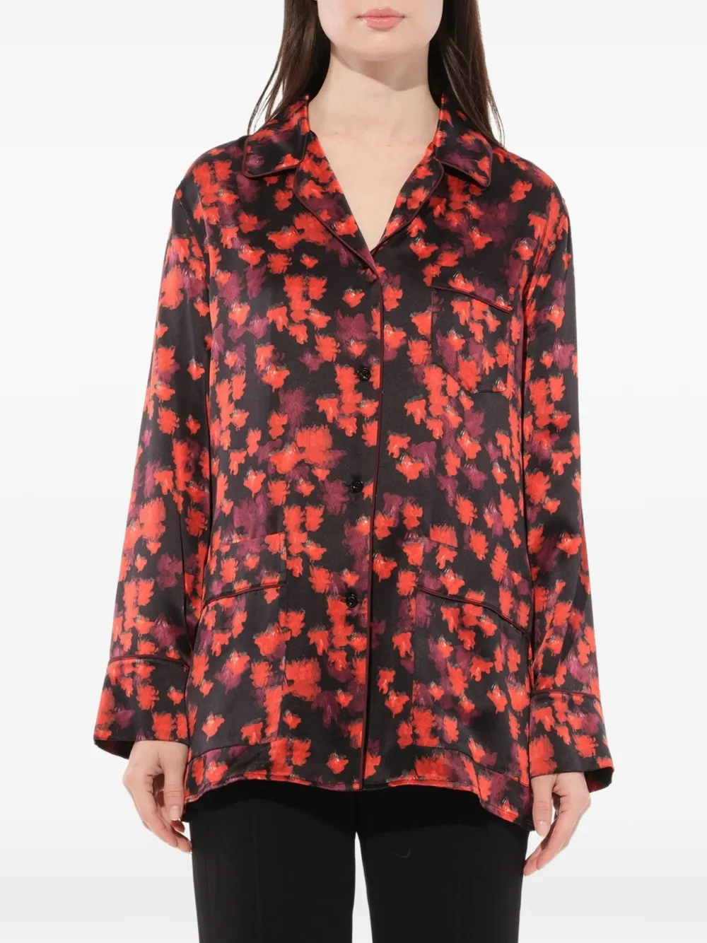 Givenchy abstract floral print shirt - Black