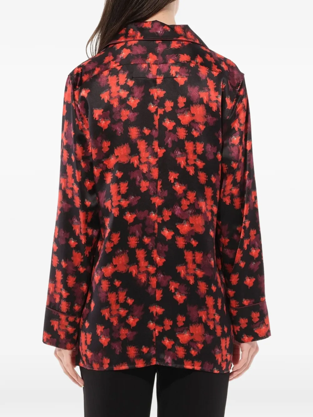 Givenchy abstract floral print shirt Zwart