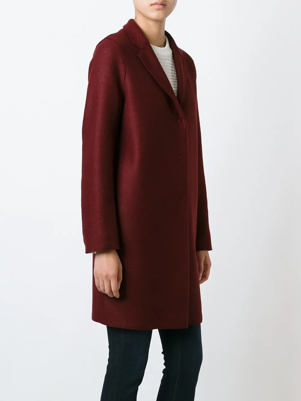 Harris Wharf London snap button coat Rood