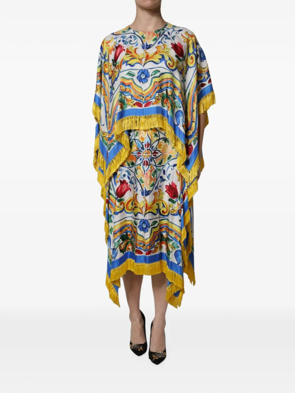 Dolce & Gabbana Majolica-print midi dress