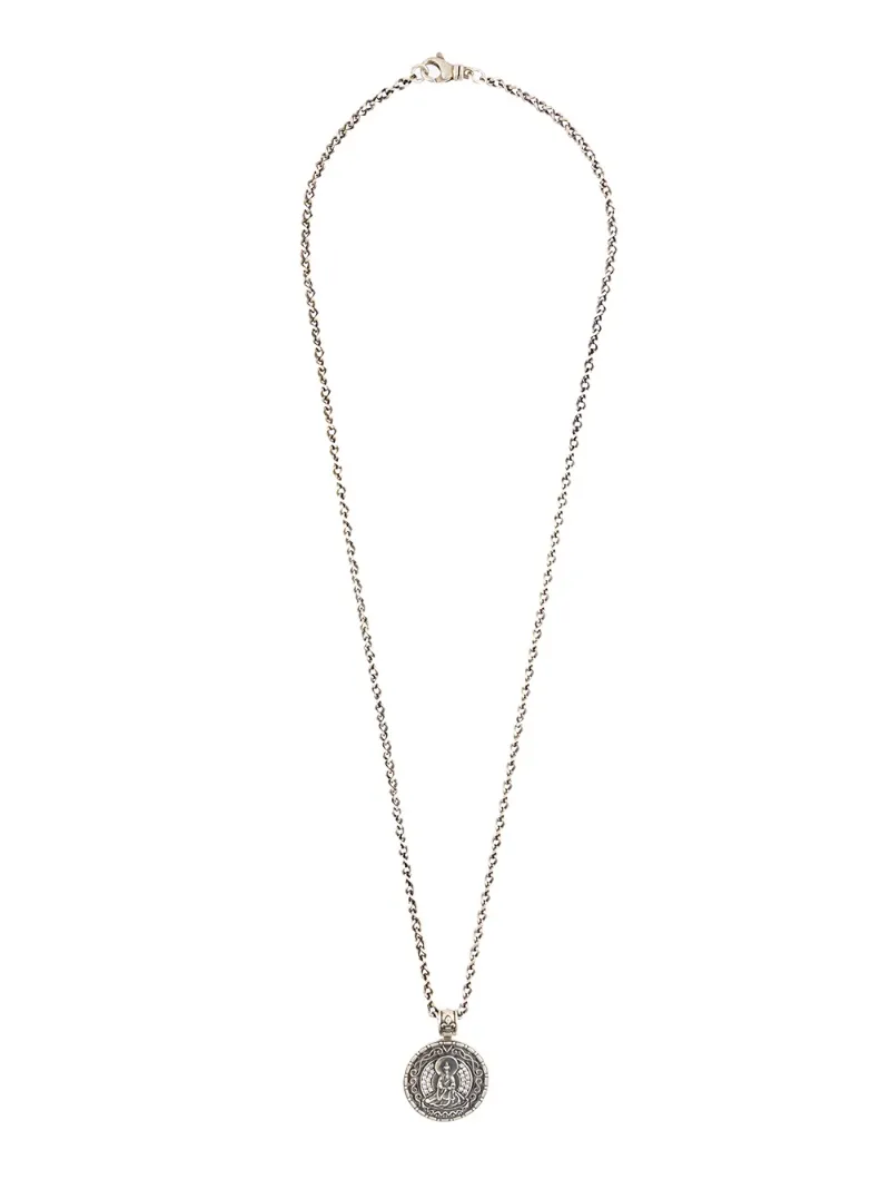 Nialaya Jewelry колье с подвеской-амулетом Buddha