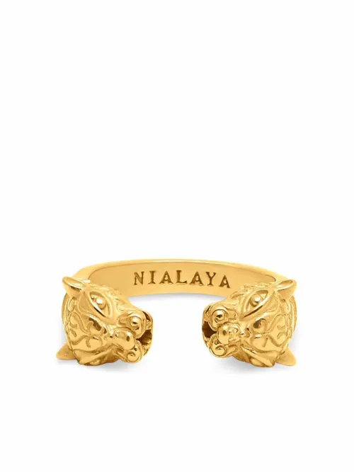 Bague torque en or 18ct et argent - Nialaya Jewelry - Modalova