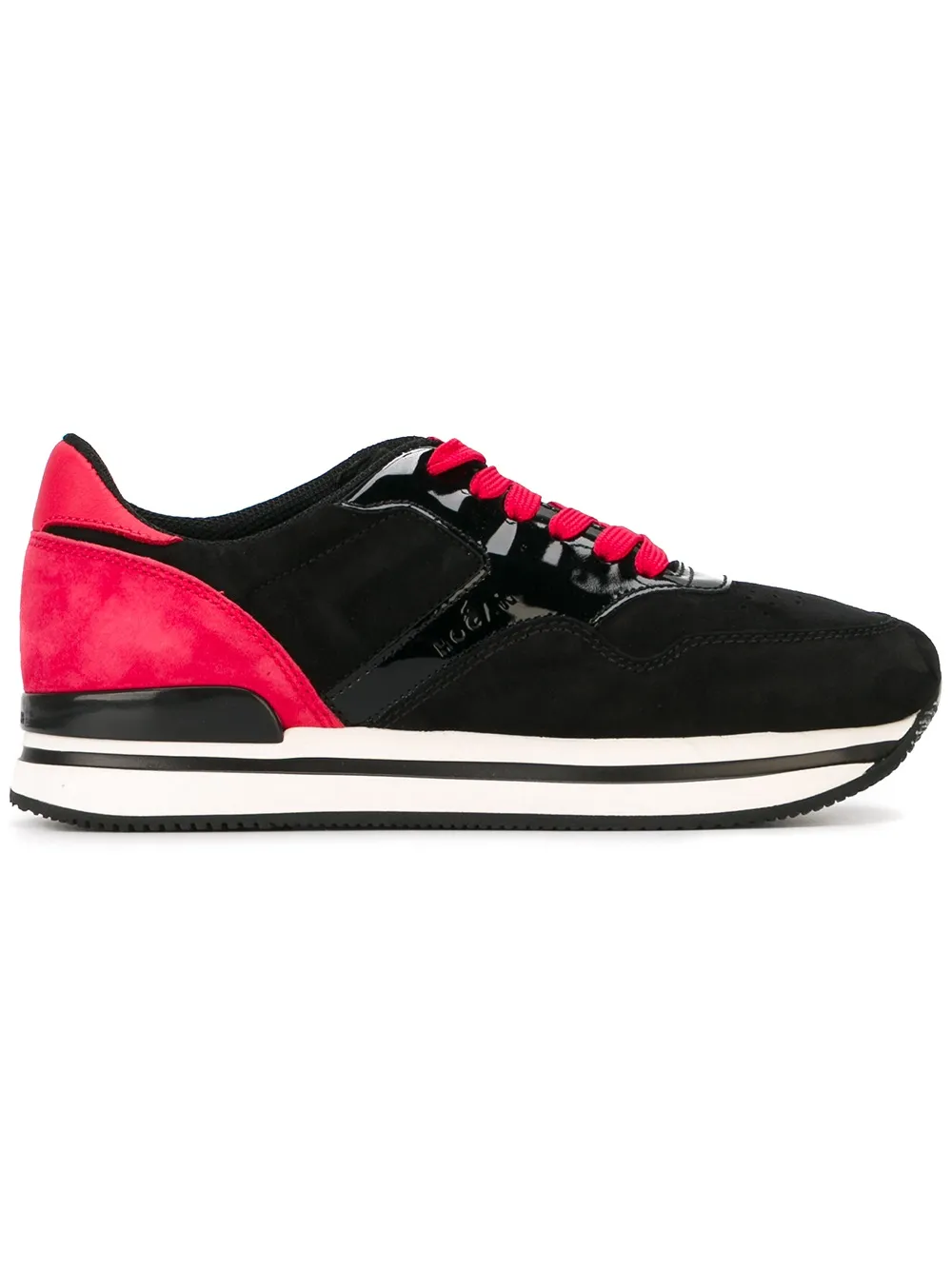 Hogan panelled lace-up sneakers Black