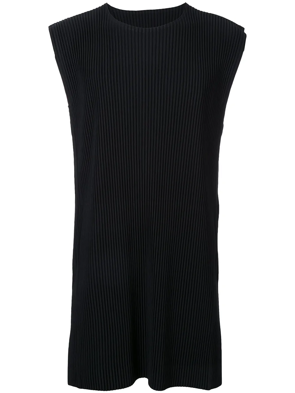 Homme Plissé Issey Miyake ノースリーブ プリーツトップス - ブラック Homme Plissé Issey Miyake ノースリーブ プリーツトップス - ブラック