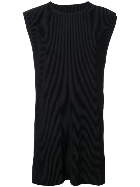 Homme Plissé Issey Miyake pleated long tank top