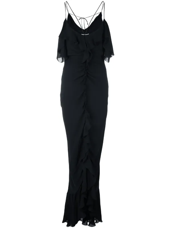 Pucci Cold Shoulder Gown in Black