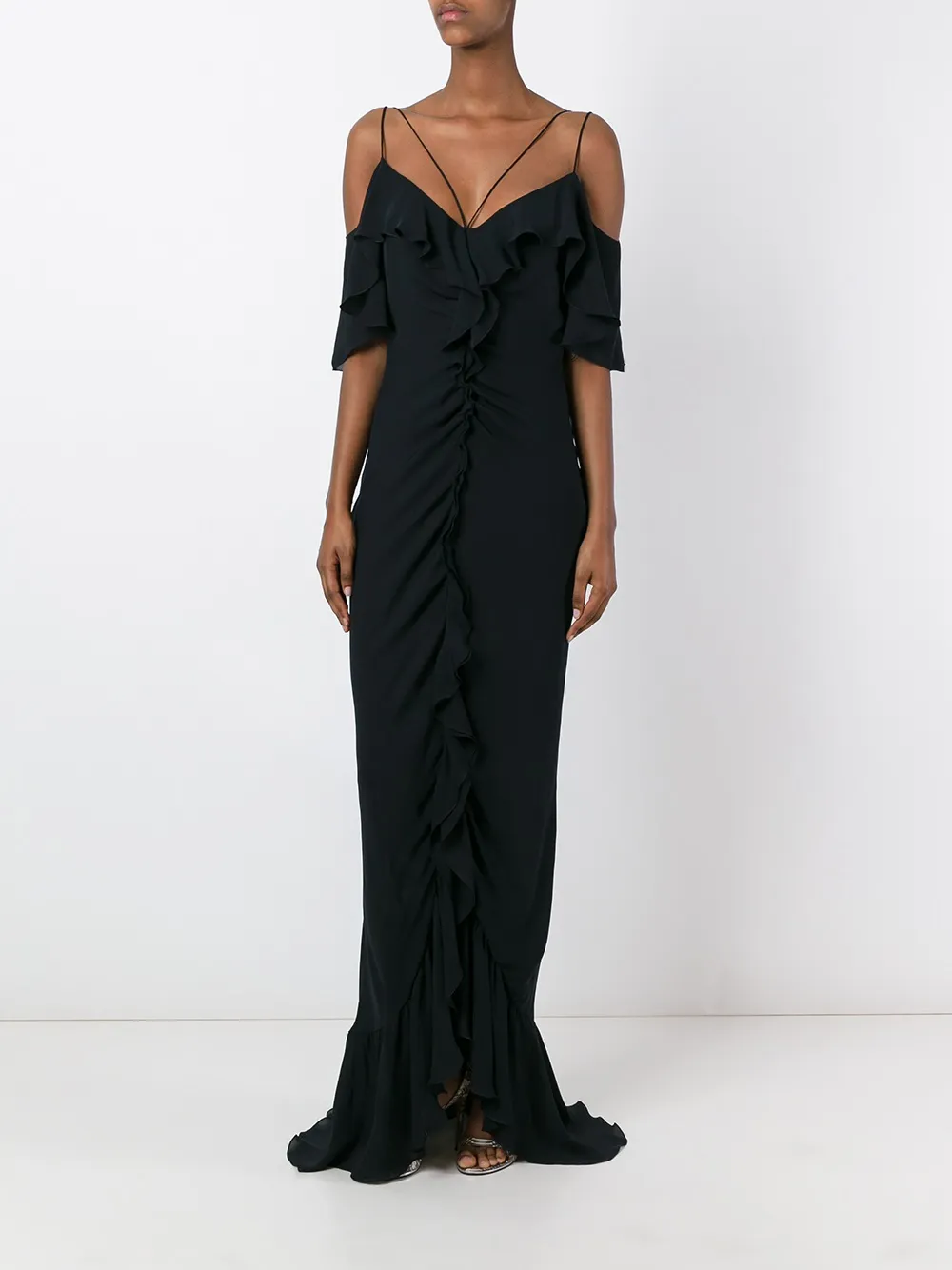 PUCCI cold shoulder gown Zwart