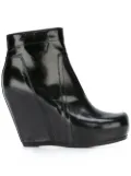 Rick Owens platform wedge boots - Black