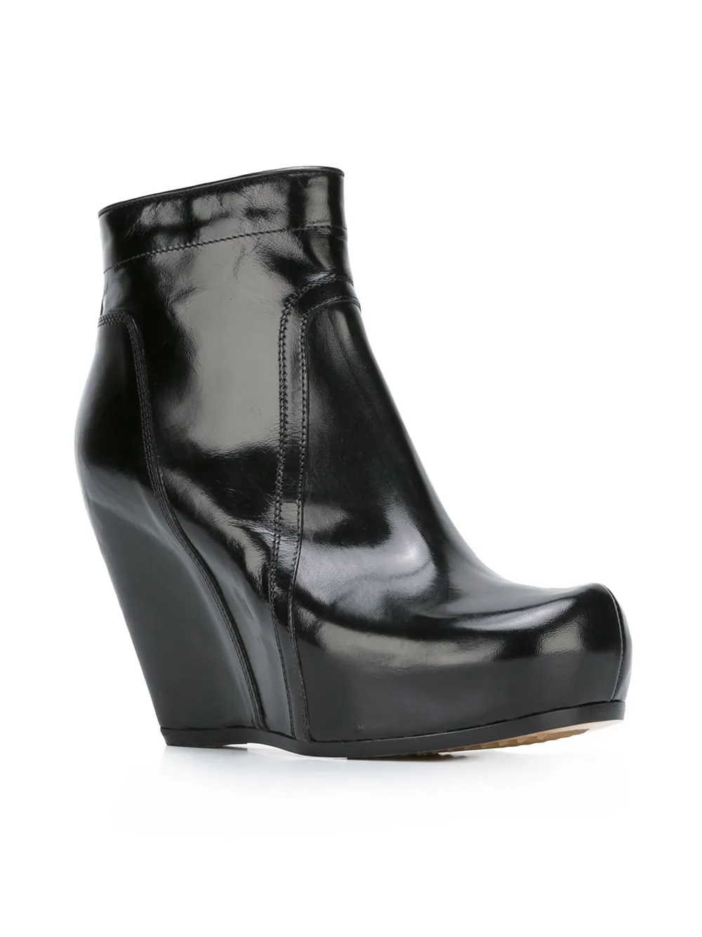 Rick Owens platform wedge boots Zwart