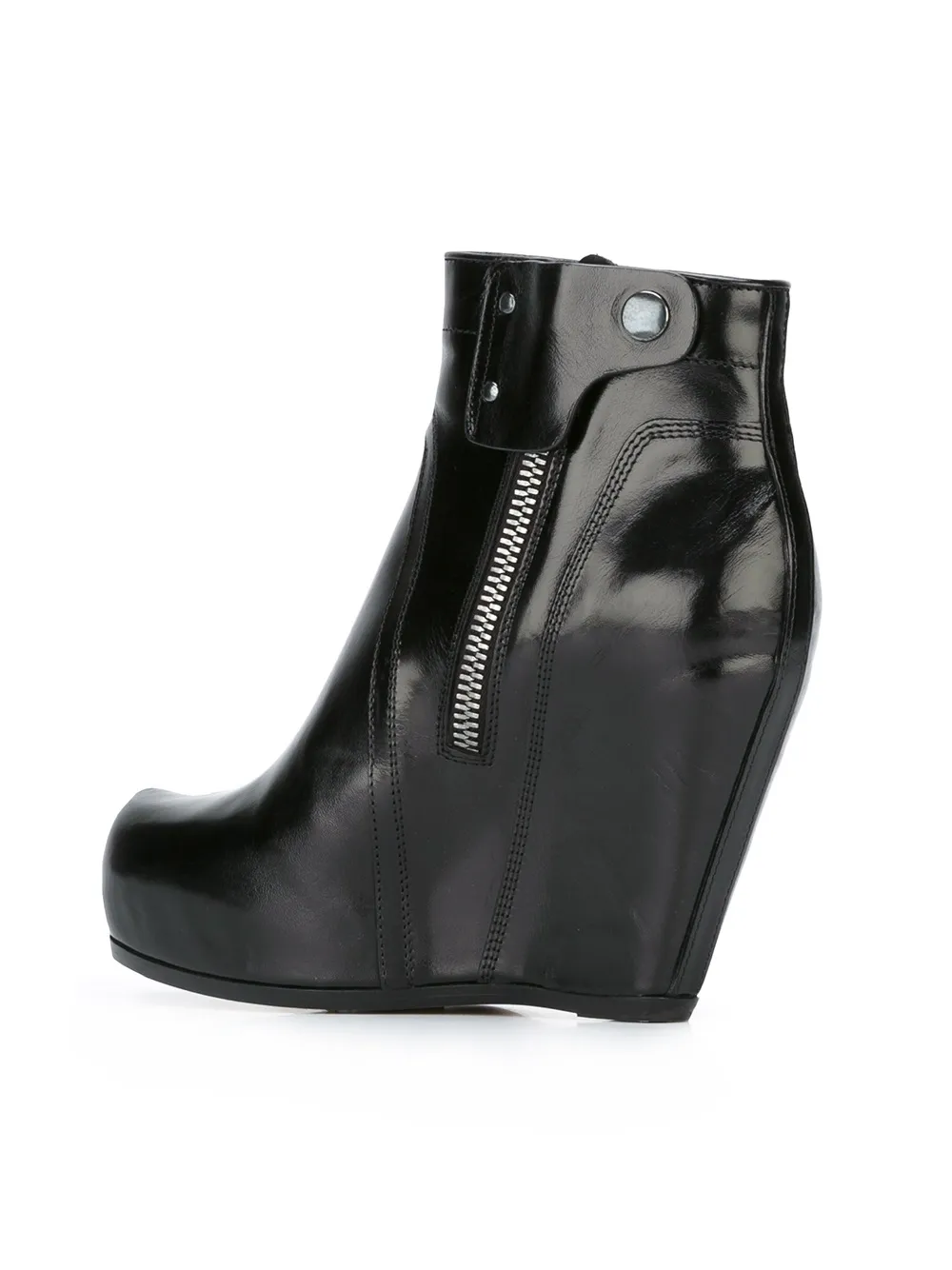 Rick Owens platform wedge boots Zwart