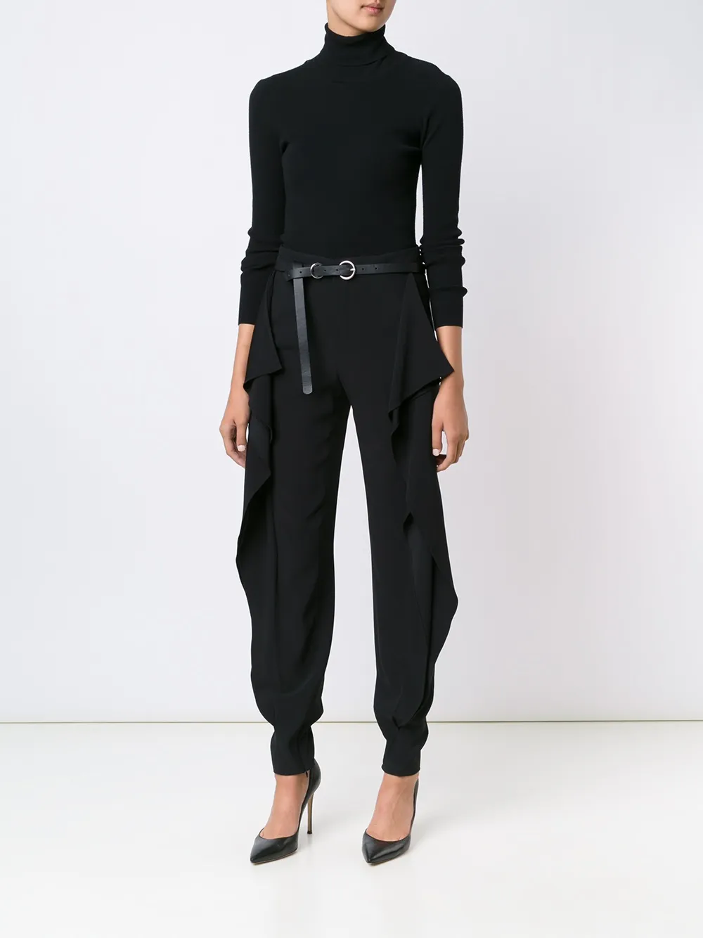 Ralph Lauren Collection 'Megan' cady trousers - Zwart