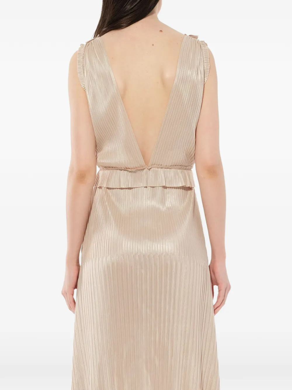 Givenchy technical pleated dress Beige