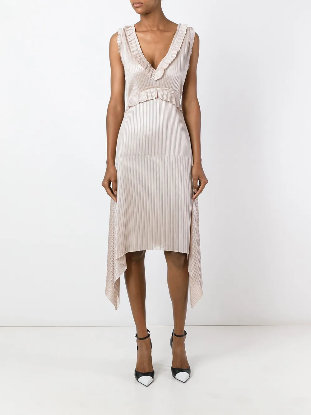 Givenchy technical pleated dress Beige