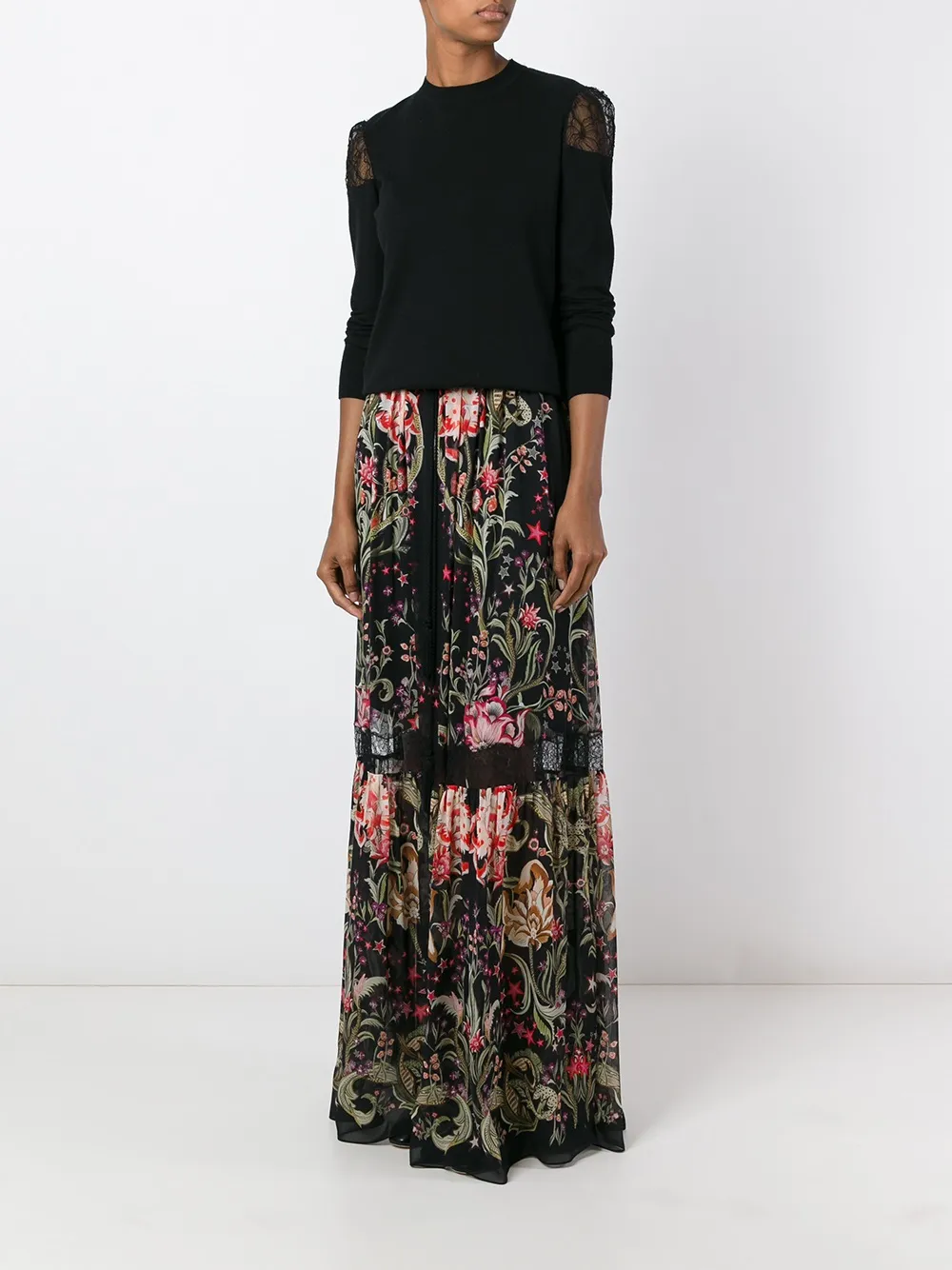 Roberto Cavalli 'Galaxy Garden' maxi skirt Veelkleurig