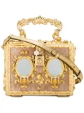 Dolce & Gabbana Dolce Box rhinestone-embellished top-handle bag - Metallic