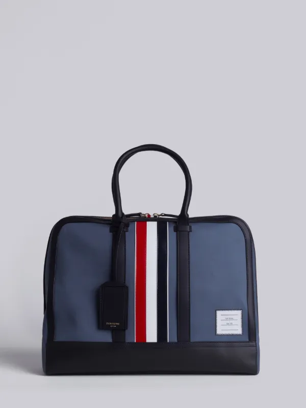 Day Bag With Red, White And Blue Leather Stripe In Mackintosh