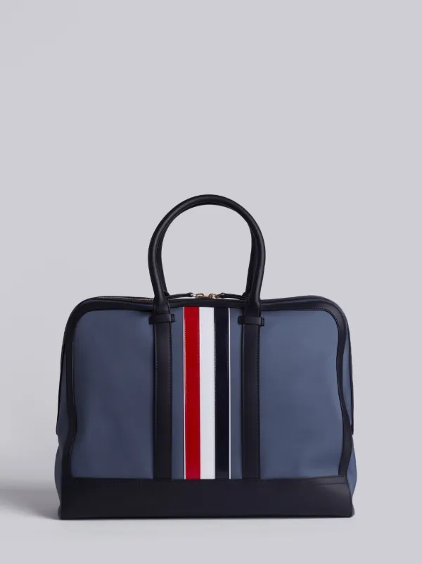 Day Bag With Red, White And Blue Leather Stripe In Mackintosh