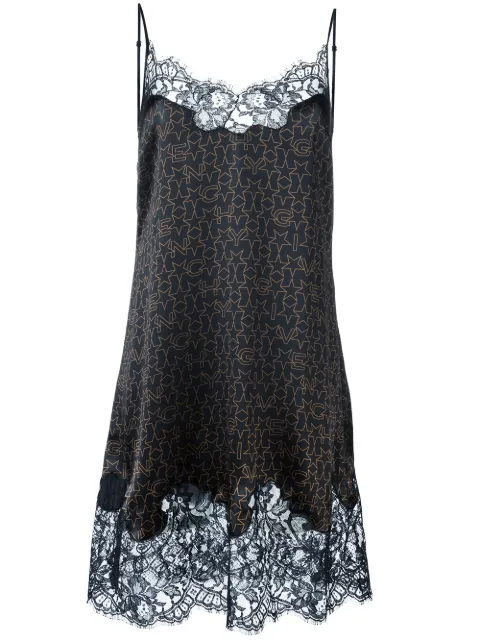 Givenchy logo print lace dress