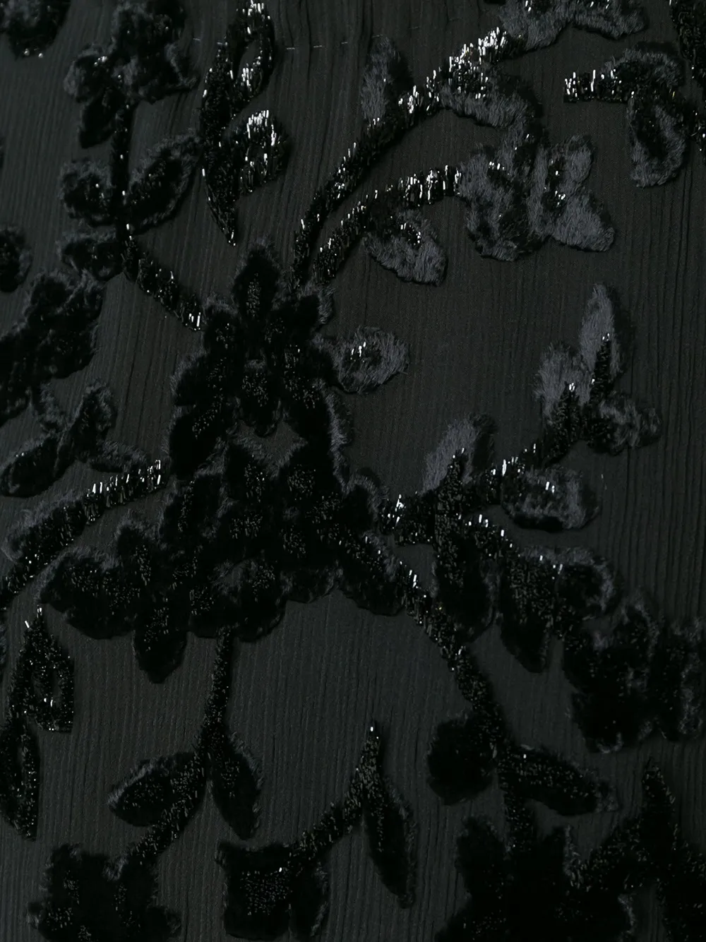 Etro Velvet Appliqué Detail Blouse In Black