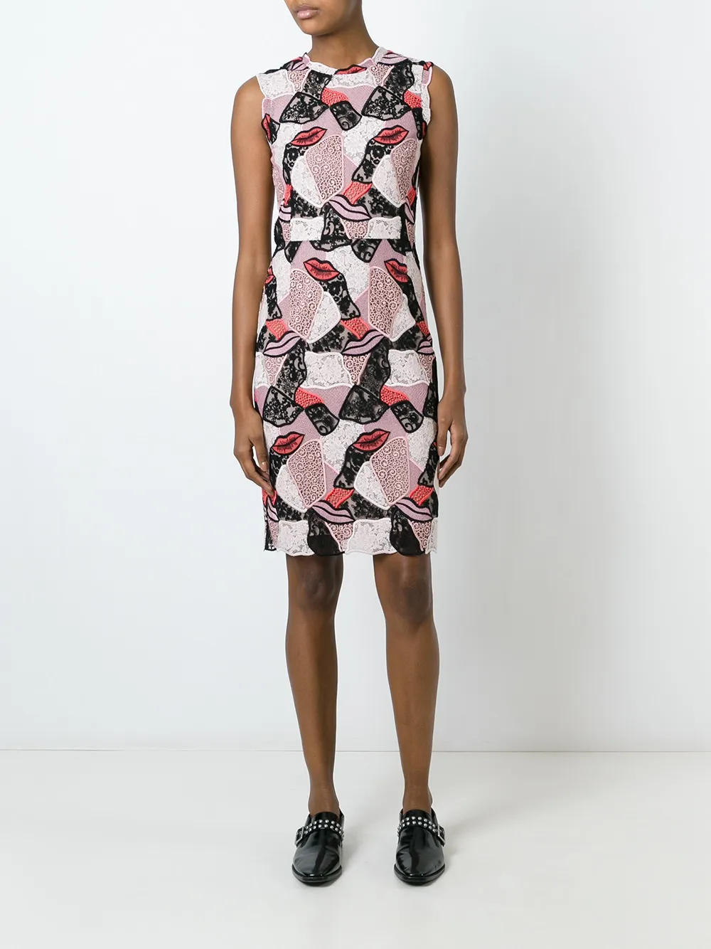 PUCCI embroidered lips sheath dress Veelkleurig