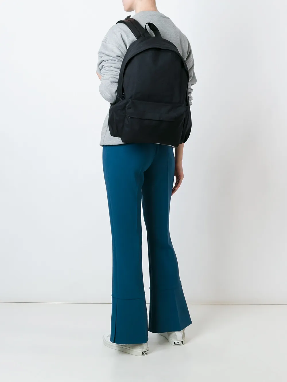 Comme Des Garçons contrast straps large backpack - Zwart