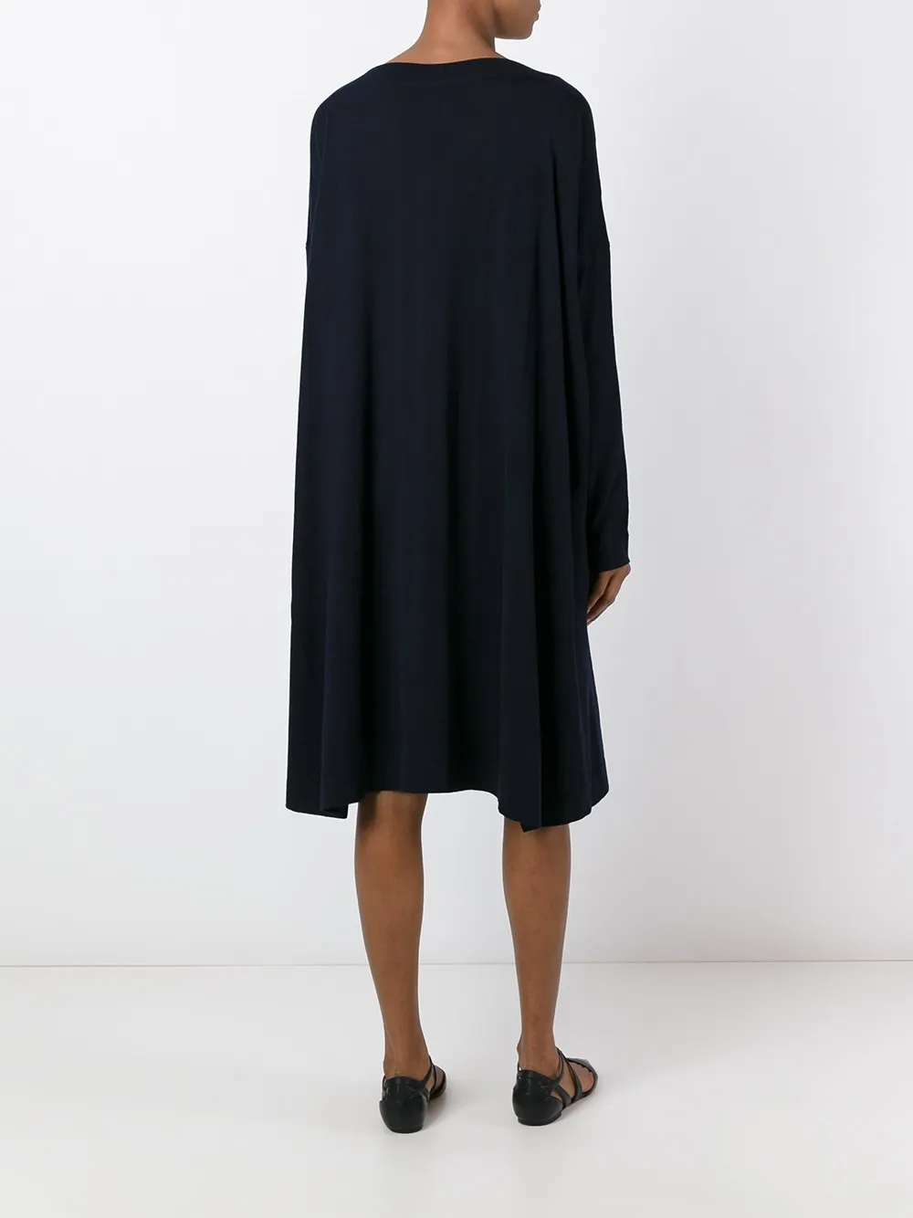 Daniela Gregis boat neck ruched dress Blauw