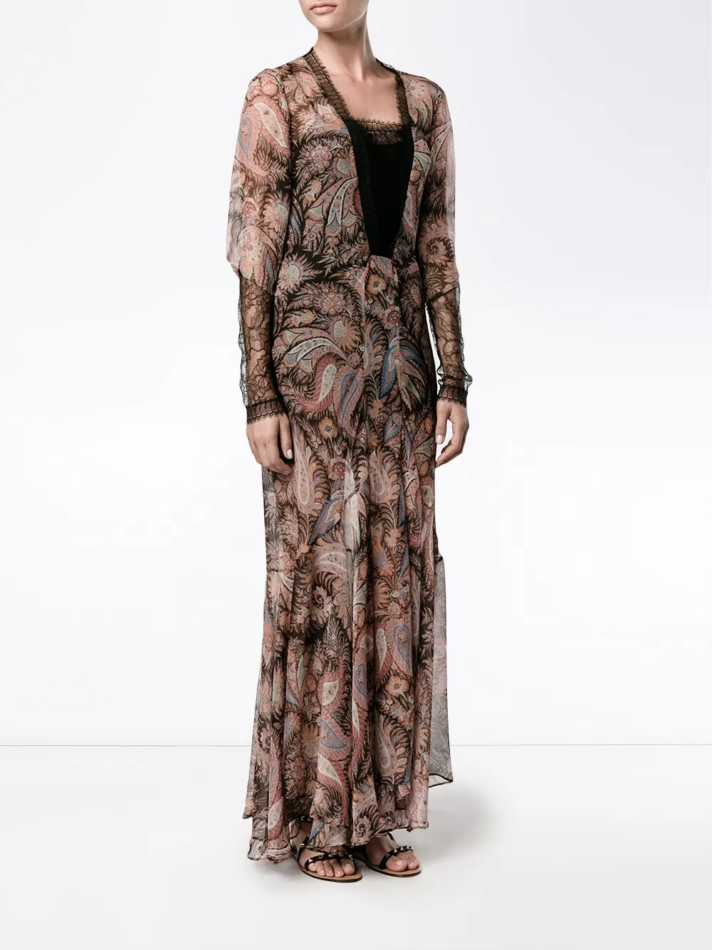 etro 佩斯利印花晚礼服