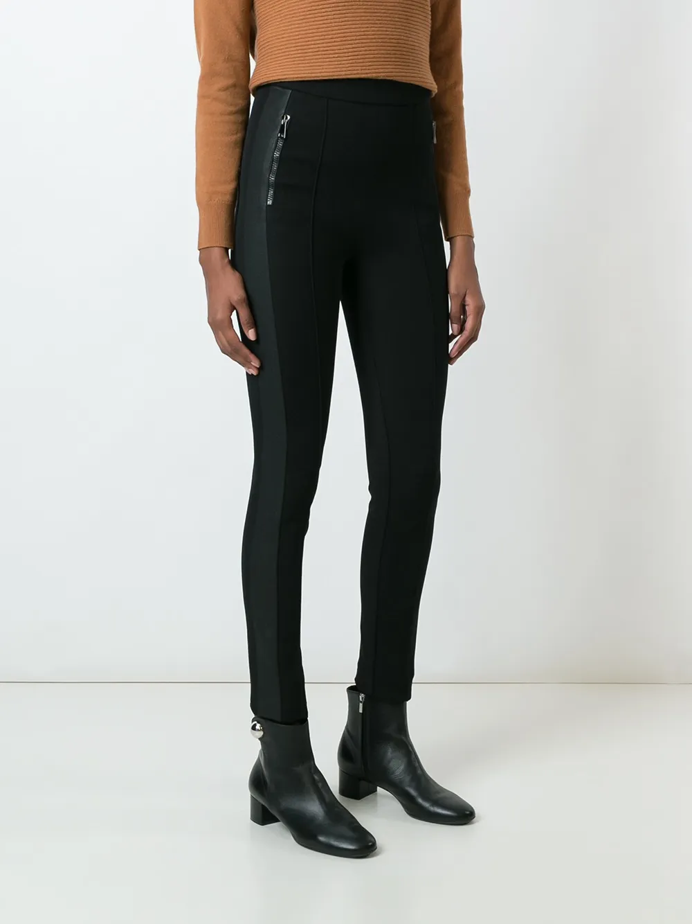 moncler 侧边条纹紧身牛仔裤