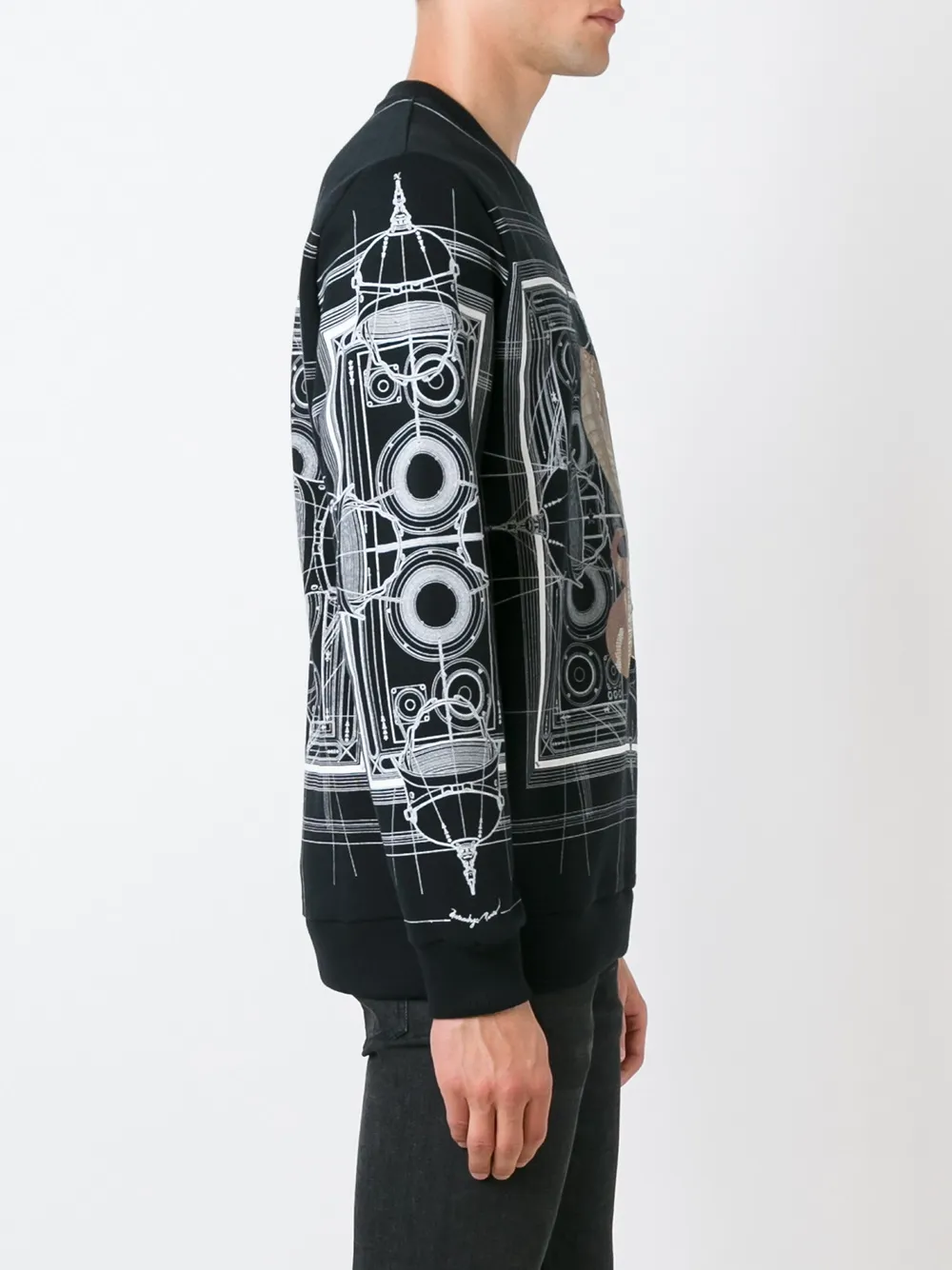 Givenchy cobra printed sweatshirt Zwart