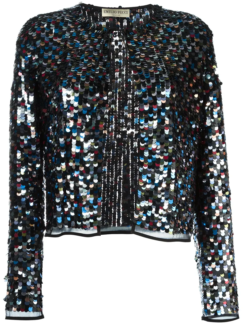 Pucci Sequin Jacket In Black