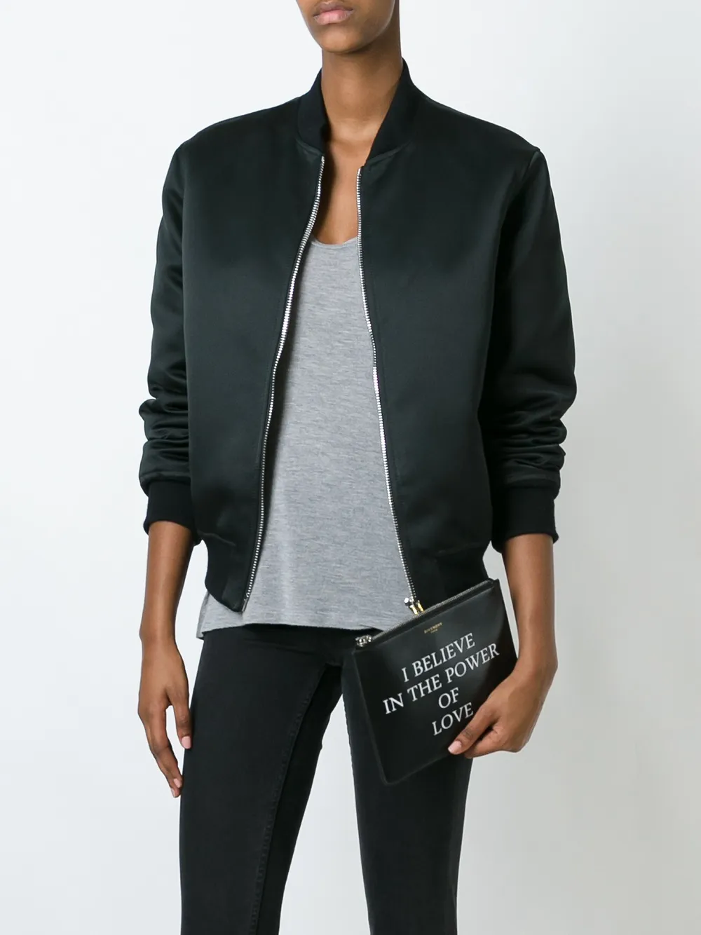 Givenchy love printed clutch - Zwart