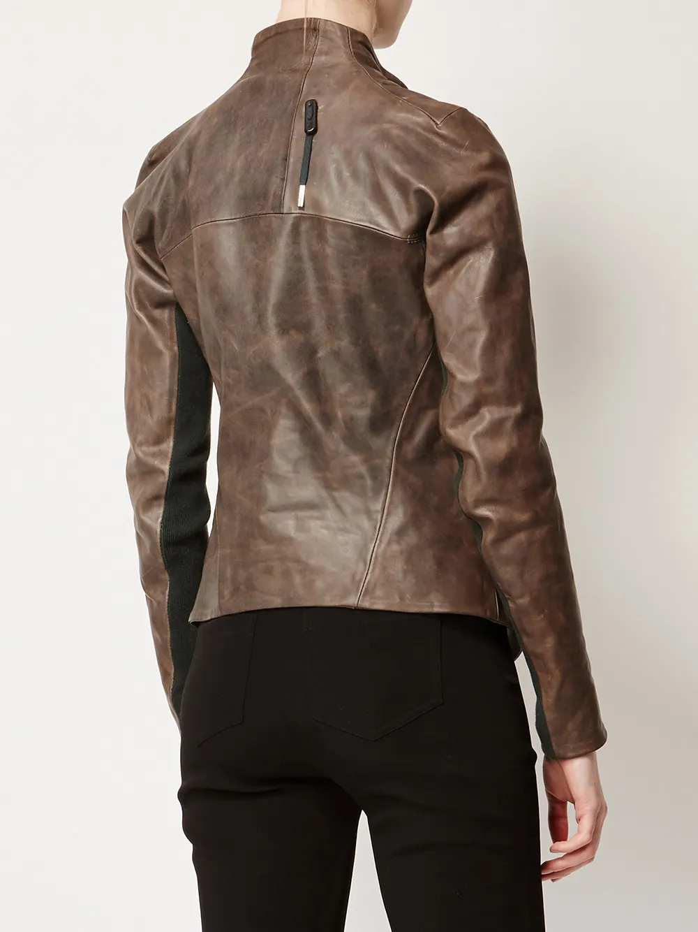 Boris Bidjan Saberi Zipped Fitted Jacket In Brown