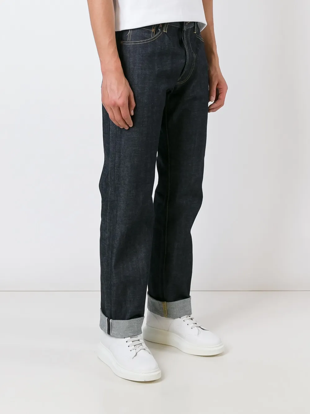  Edwin Jeans Mit Aufgerolltem Saum   Blau 
