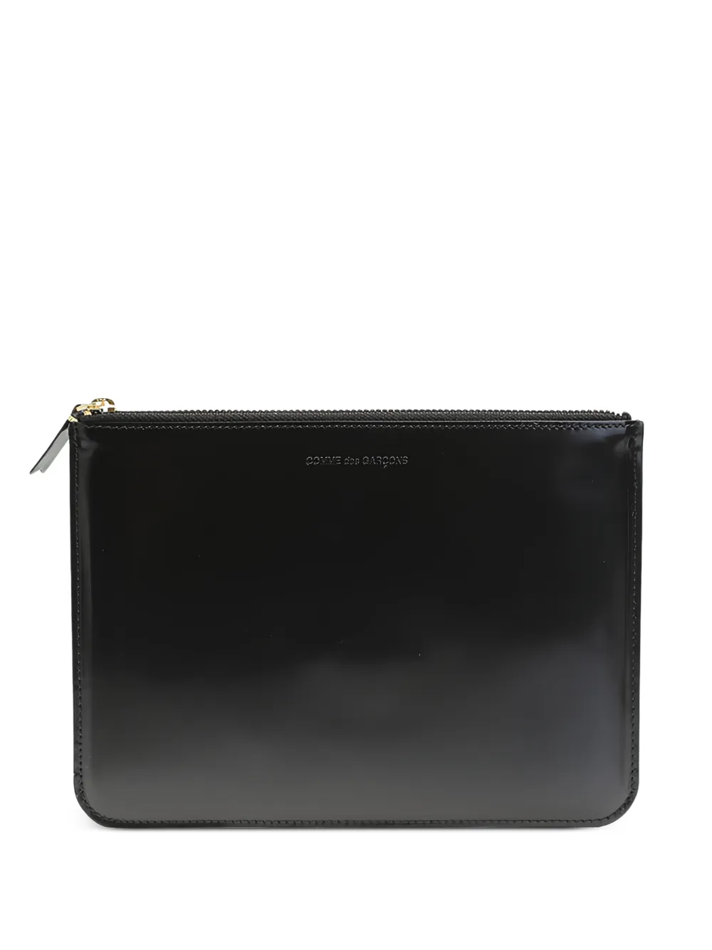 Comme Des Garçons Wallet logo-debossed leather clutch