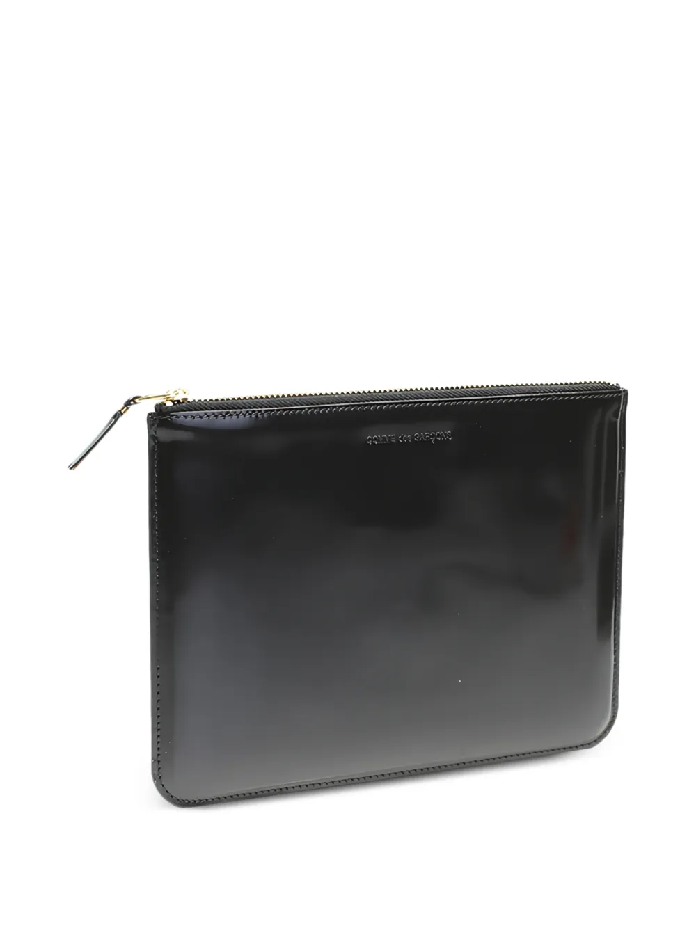  Comme Des Garçons Wallet Clutch Mit Logo Prägung   Schwarz 
