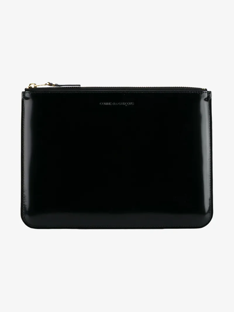 Comme Des Garçons Wallet Black Gold Pouch