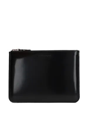 コムデギャルソン　COMME des GARÇONS　クラッチバッグ ブラック 送関込 COMME des GARCONS レザークラッチバッグ ブラック