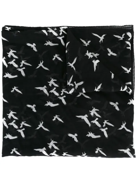 Saint Laurent bird print scarf